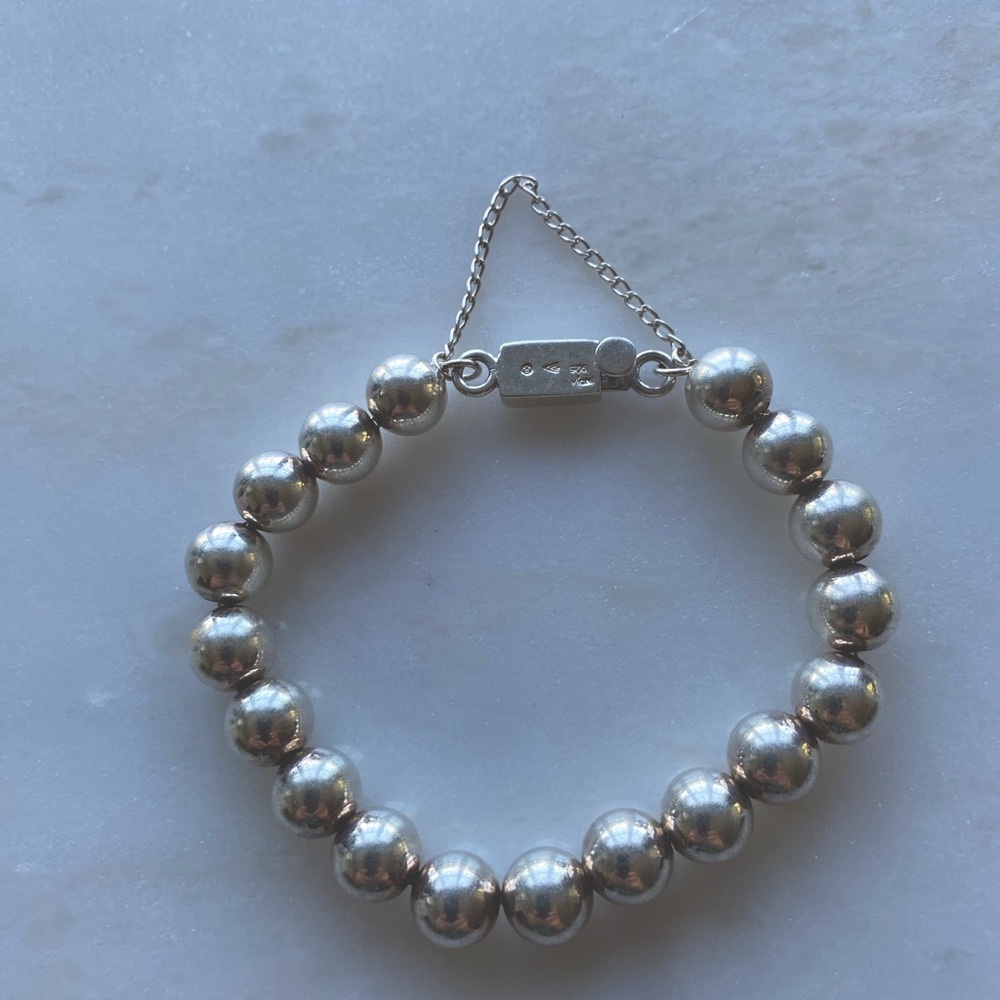 Sterling Silver Beaded Bracelet